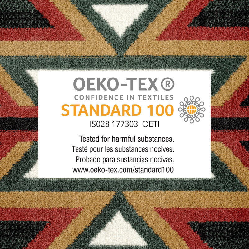 Foundry Select Archisha Performance Green/Red Rug & Reviews Wayfair